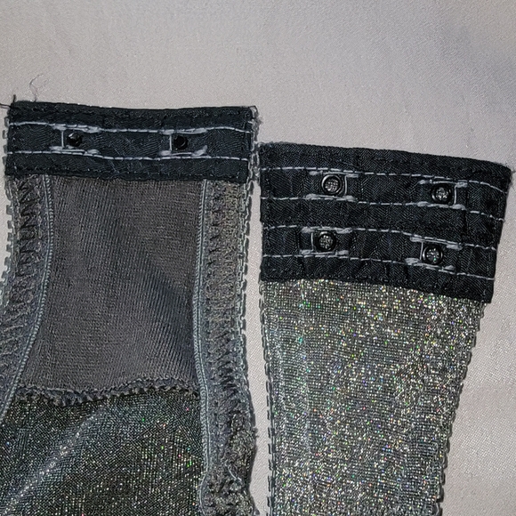 Victoria's Secret Vintage 1990s Gold Label Metallic Gray/Silver Body Suit 34B - Picture 8 of 14